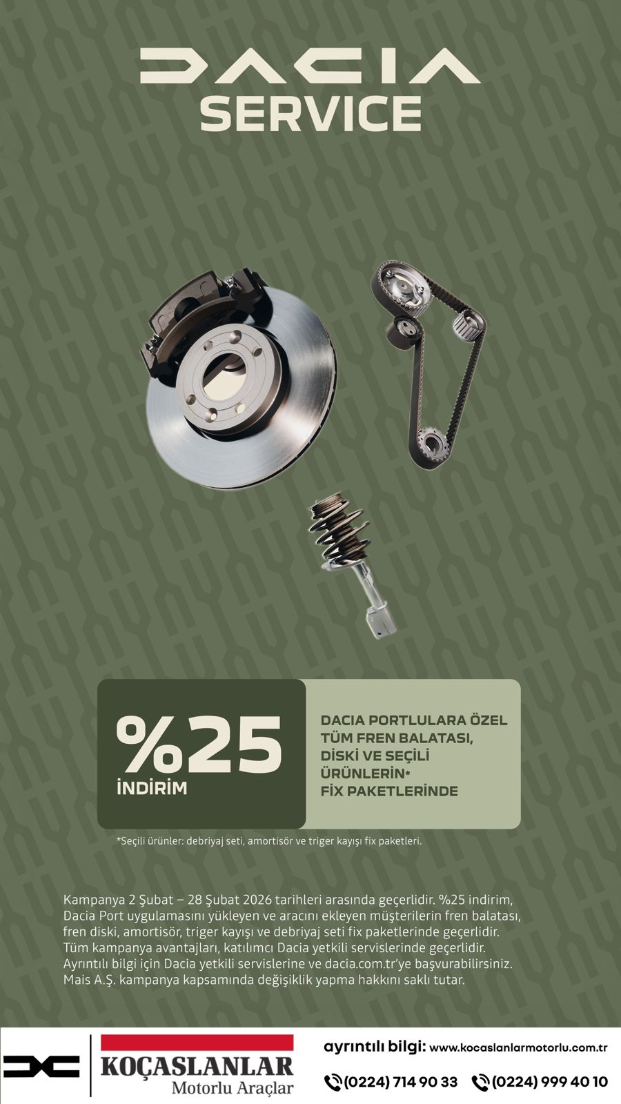 Dacia Portlulara Özel Kampanya Şubat